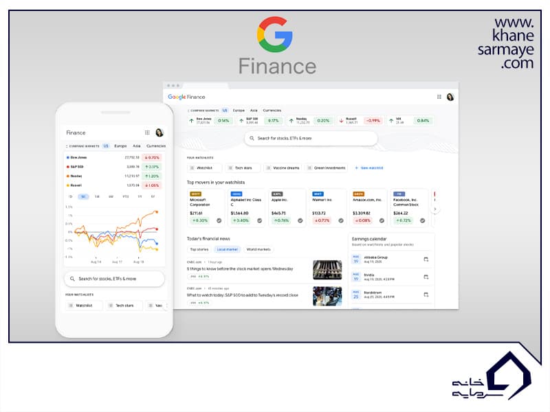 گوگل فاینانس (Google Finance) یکی از سایت های مشابه تریدینگ ویو 