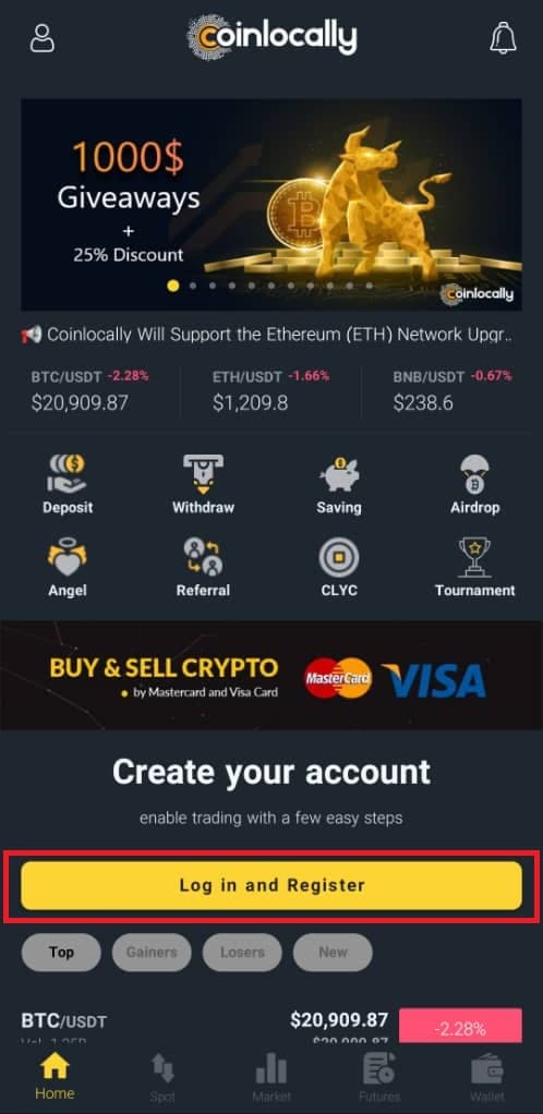 ثبت نام در صرافی کوین لوکالی (CoinLocally)