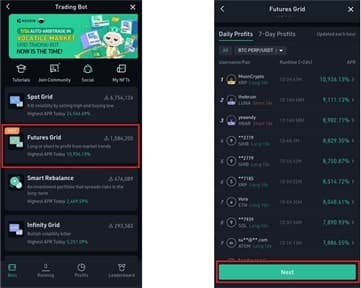 Futures Grid - ربات ترید کوکوین