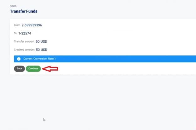 نحوه انتقال در بروکر Opofinance