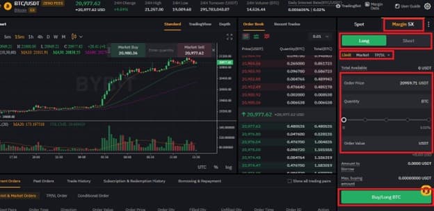 معاملات اسپات مارجین در بای بیت