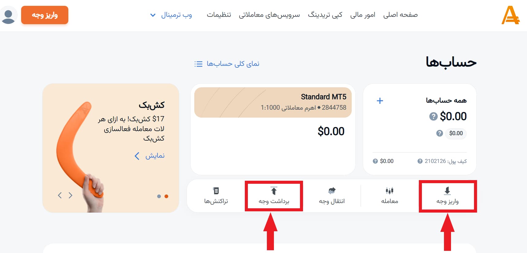 کابین تریدر بروکر آمارکتس