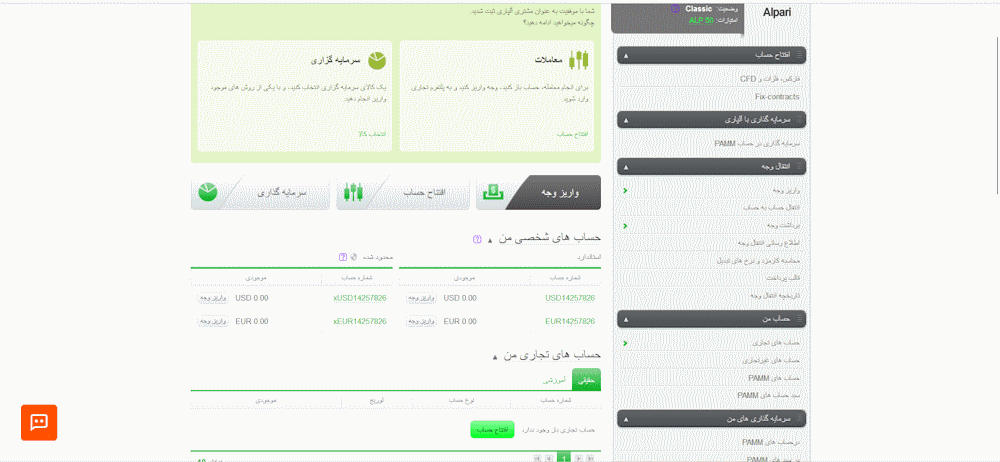 داشبورد کابین شخصی