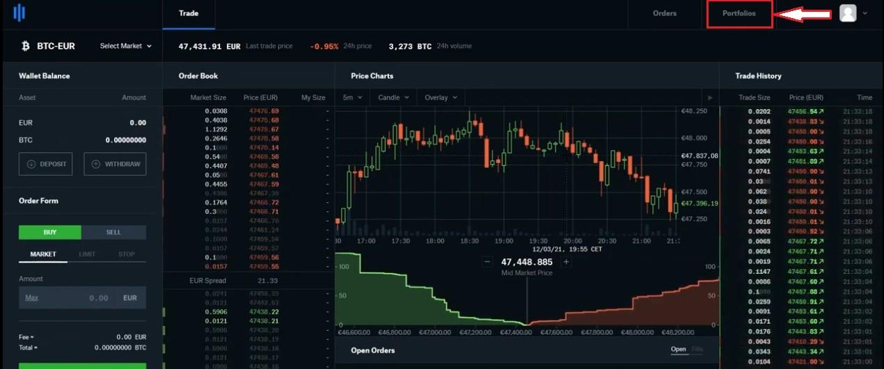 ترید کردن در صرافی کوین  بیس