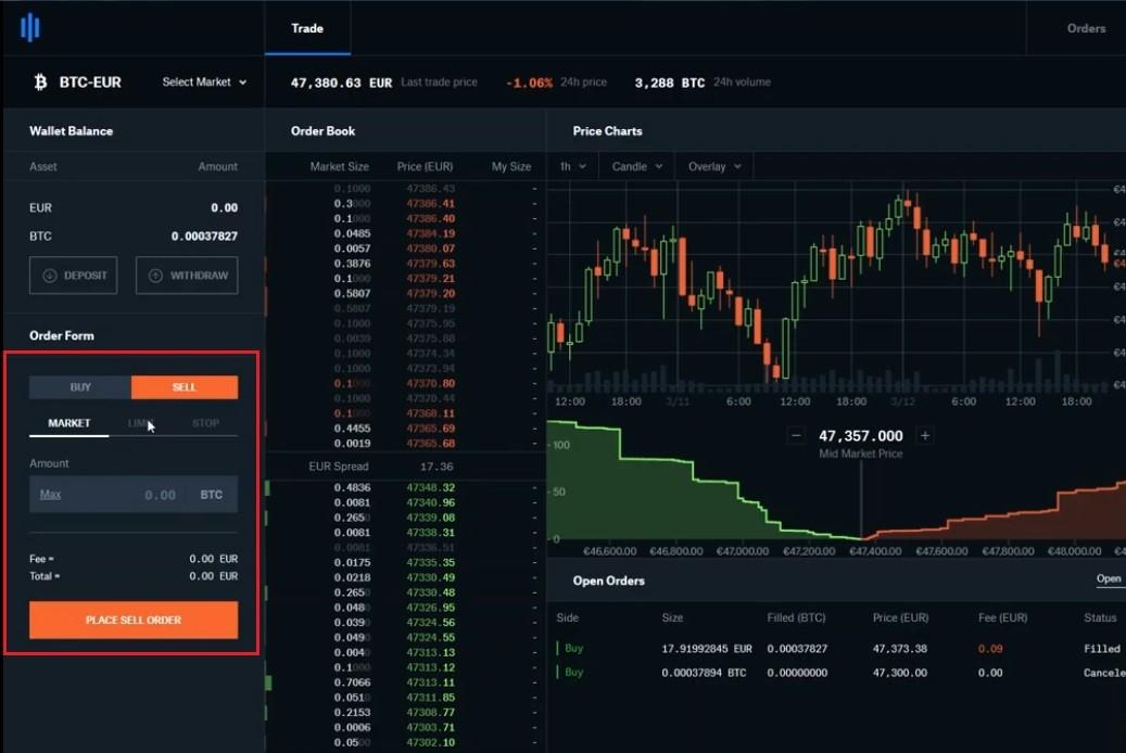 ترید کردن در صرافی کوین  بیس