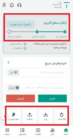 مراحل واریز به تترلند